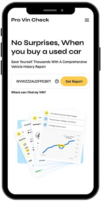 Pro Vin Check Vehicle Reports Step 1