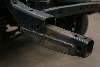 Signs of frame repair or welding